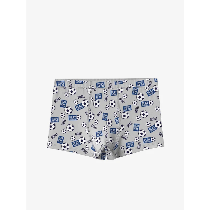 LCW Kids Gri Baskılı Erkek Çocuk Boxer 3lü