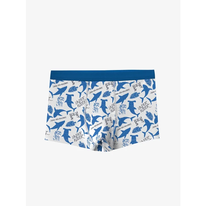 LCW Kids Ekru Baskılı Erkek Çocuk Boxer 3lü