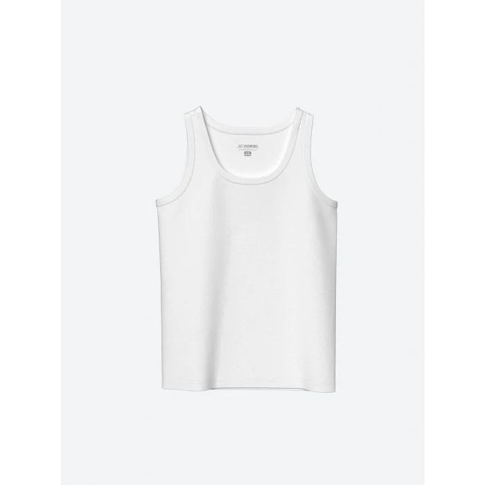 LCW Kids Beyaz Bisiklet Yaka Erkek Çocuk Atlet 2li