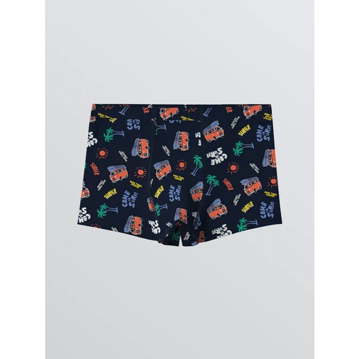 LCW Kids Lacivert Baskılı Erkek Çocuk Boxer 3lü