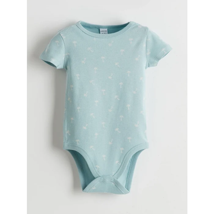 LCW baby Ekru Baskılı Erkek Bebek Çıtçıtlı Bodysuit 2li