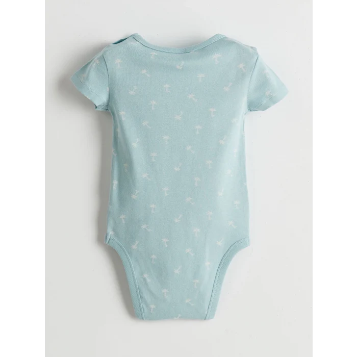 LCW baby Ekru Baskılı Erkek Bebek Çıtçıtlı Bodysuit 2li