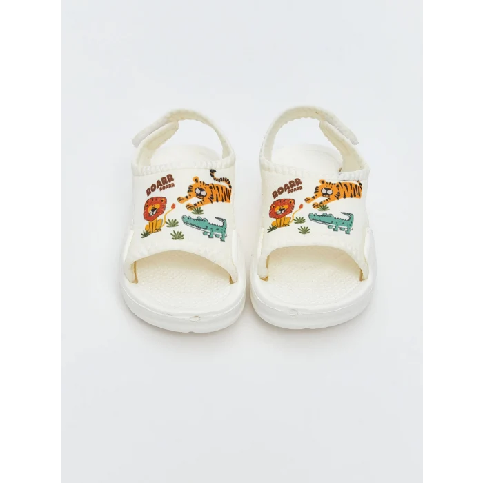 LCW STEPS Bej Hayvan Baskılı Erkek Bebek Sandalet