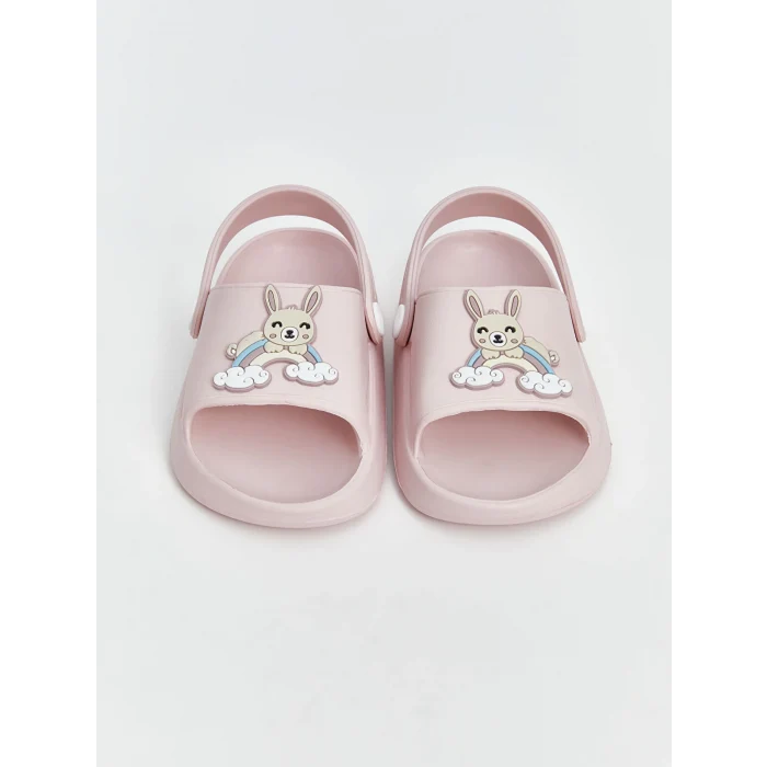 LCW STEPS Pembe Baskılı Kız Çocuk Plaj Sandaleti