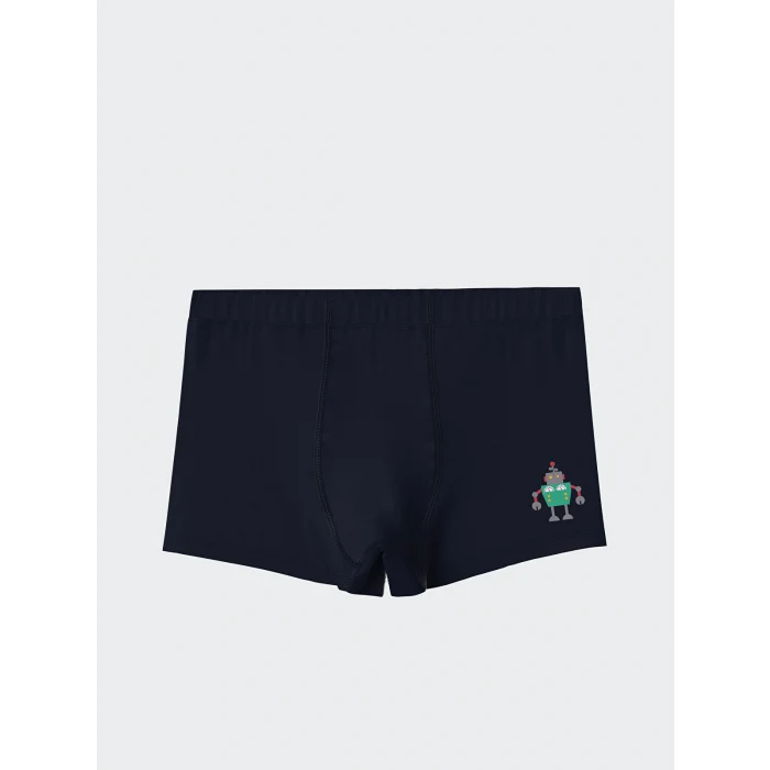 LCW Kids Gri Baskılı Erkek Çocuk Boxer 3lü