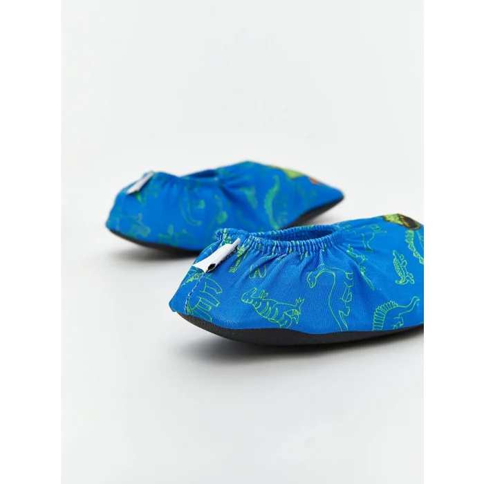 SLIPSTOP Mavi Dinozor Baskılı Erkek Çocuk Deniz Ayakkabısı