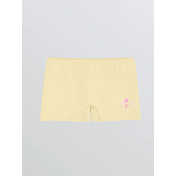 LCW Kids Sari Baskılı Kız Çocuk Boxer 3lü