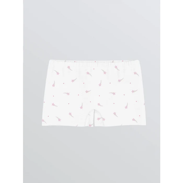 LCW Kids Sari Baskılı Kız Çocuk Boxer 3lü