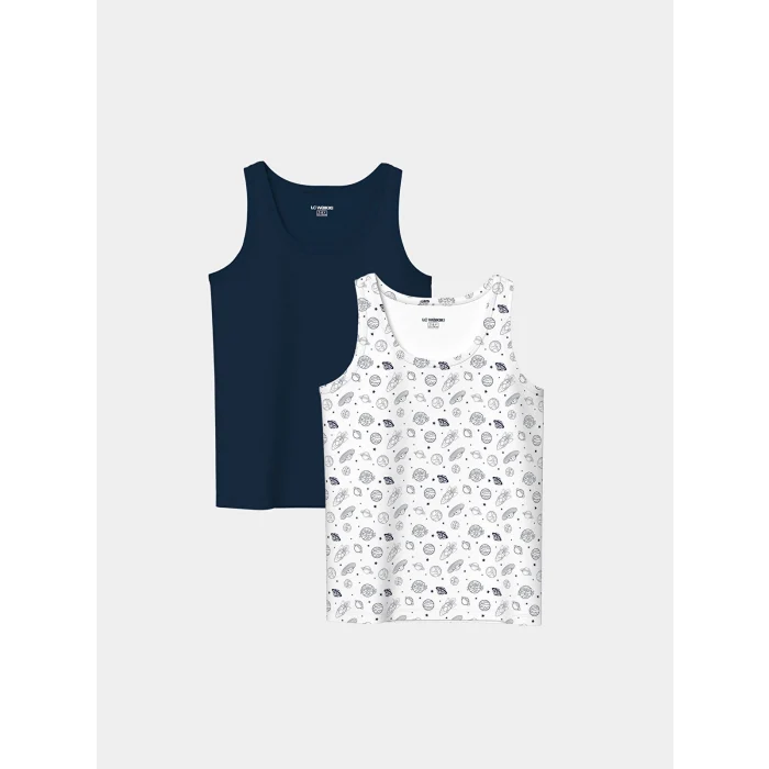 LCW Kids Beyaz Bisiklet Yaka Erkek Çocuk Atlet 2li