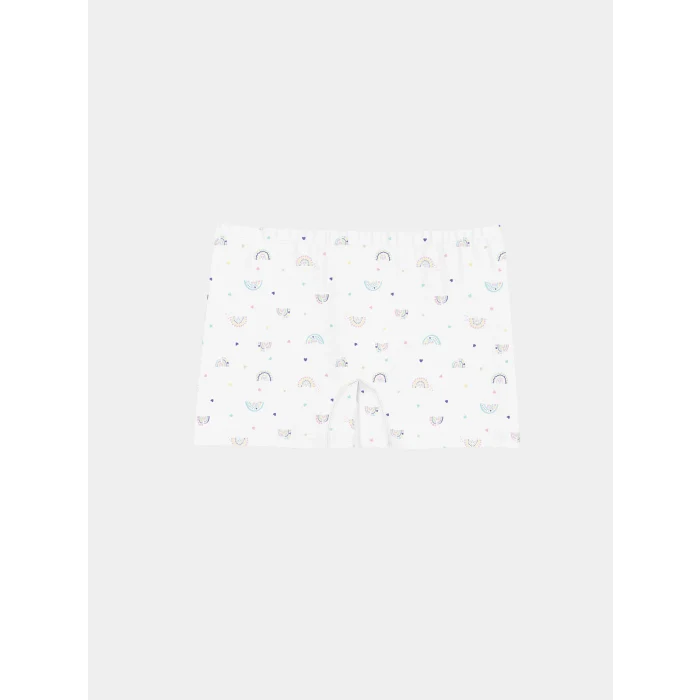 LCW Kids Beyaz Baskılı Kız Çocuk Boxer 3lü