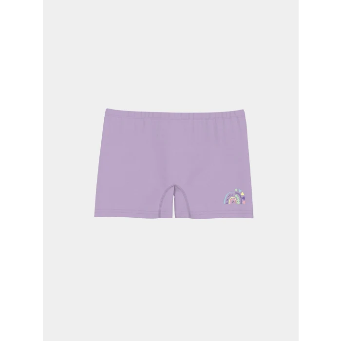 LCW Kids Beyaz Baskılı Kız Çocuk Boxer 3lü