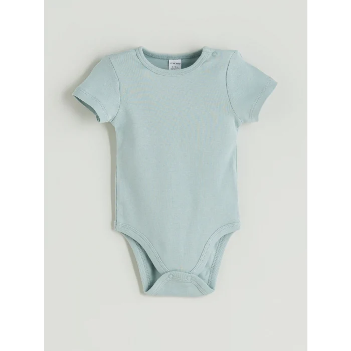 LCW baby Mavi Baskılı Erkek Bebek Çıtçıtlı Body 2li