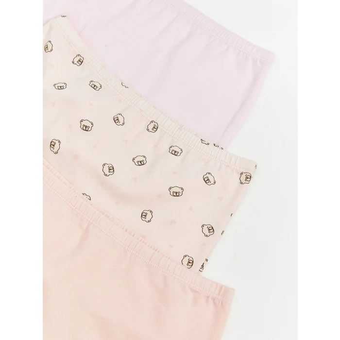 LCW Kids Pembe Ayı Teddy Baskılı Kız Çocuk Boxer 3lü
