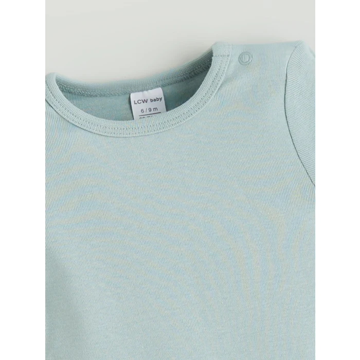 LCW baby Mavi Baskılı Erkek Bebek Çıtçıtlı Body 2li