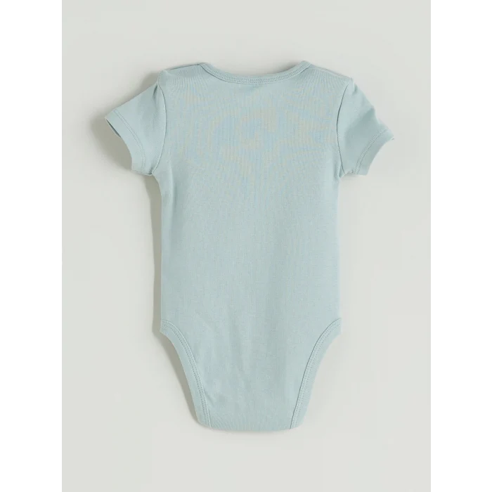 LCW baby Mavi Baskılı Erkek Bebek Çıtçıtlı Body 2li