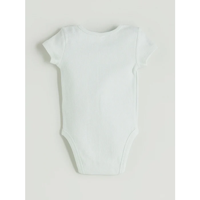 LCW baby Mavi Baskılı Erkek Bebek Çıtçıtlı Body 2li