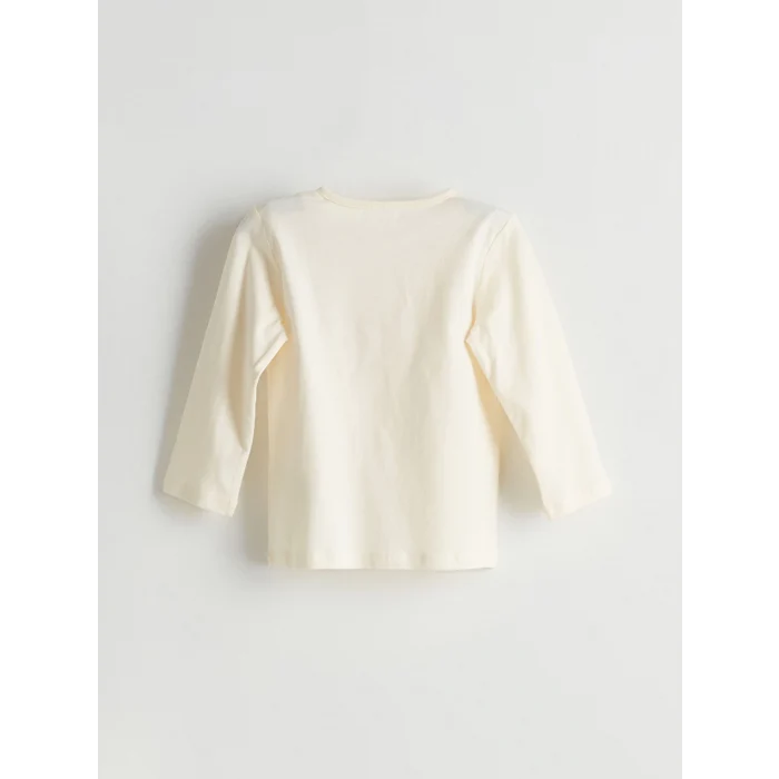 LCW Kids Ekru Kurdele Detaylı Kız Çocuk Pijama Takım