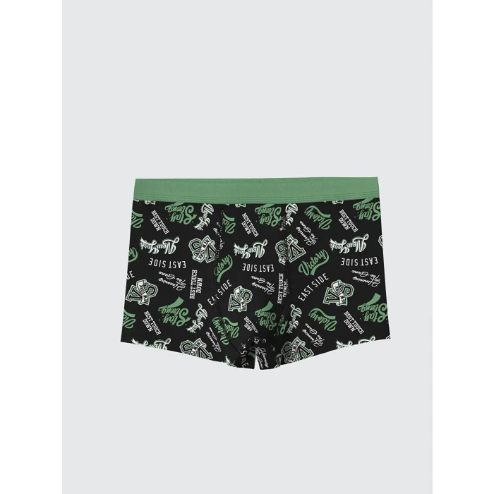 LCW Kids Siyah Baskılı Erkek Çocuk Boxer 3lü