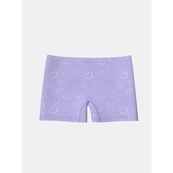 LCW Kids Lila Baskılı Kız Çocuk Boxer 3lü