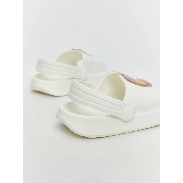LCW STEPS Beyaz Baskılı Kız Bebek Sandalet