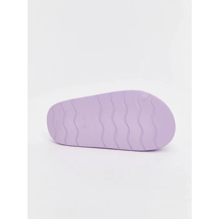 LCW STEPS Lila Kalp Baskılı Kız Çocuk Terlik