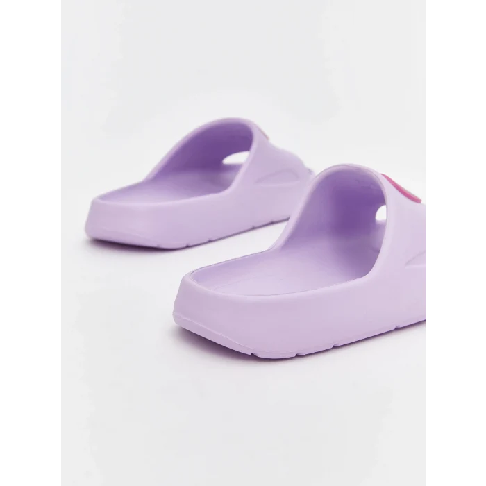 LCW STEPS Lila Kalp Baskılı Kız Çocuk Terlik