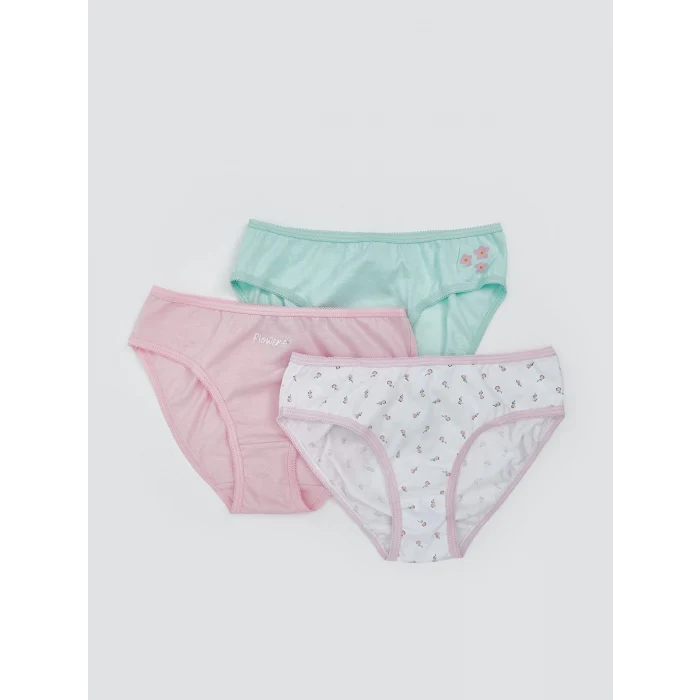 LCW Kids Pembe Baskılı Kız Çocuk Külot 3lü