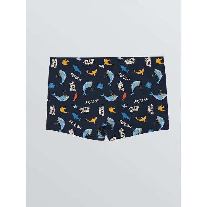 LCW Kids Lacivert Baskılı Erkek Çocuk Boxer 3lü