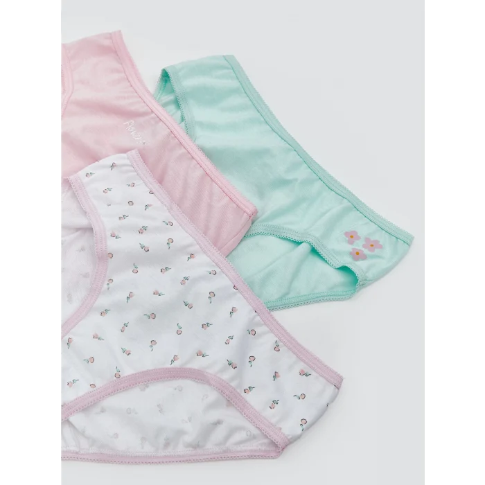 LCW Kids Pembe Baskılı Kız Çocuk Külot 3lü