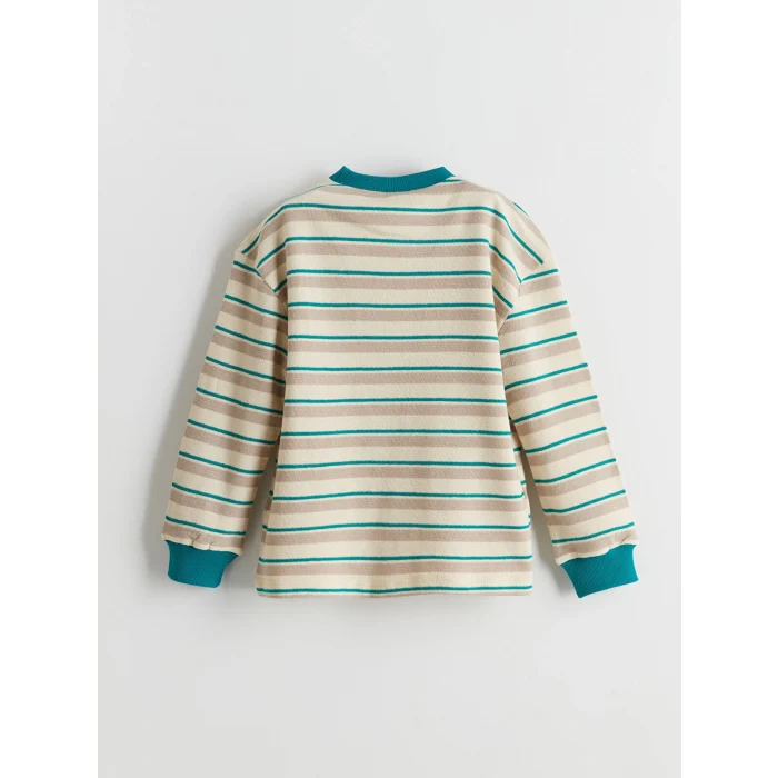 LCW Kids Bej Bisiklet Yaka Baskılı Erkek Çocuk Tişört 2li