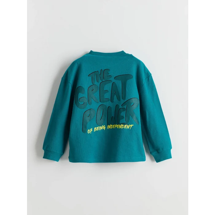 LCW Kids Bej Bisiklet Yaka Baskılı Erkek Çocuk Tişört 2li