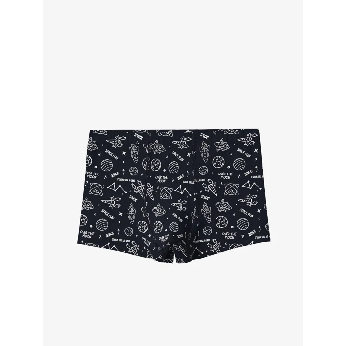 LCW Kids Lacivert Baskılı Erkek Çocuk Boxer 3lü