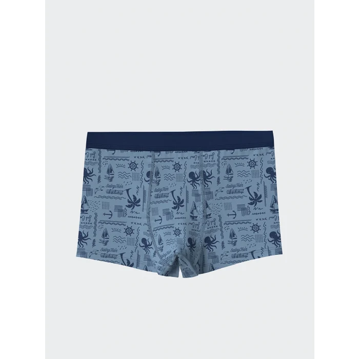 LCW Kids Mavi Baskılı Erkek Çocuk Boxer 3lü