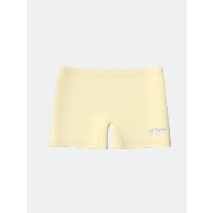 LCW Kids Ekru Baskılı Kız Çocuk Boxer 3lü