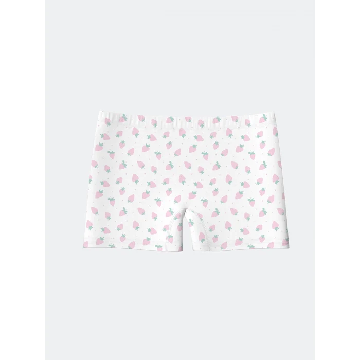 LCW Kids Ekru Baskılı Kız Çocuk Boxer 3lü