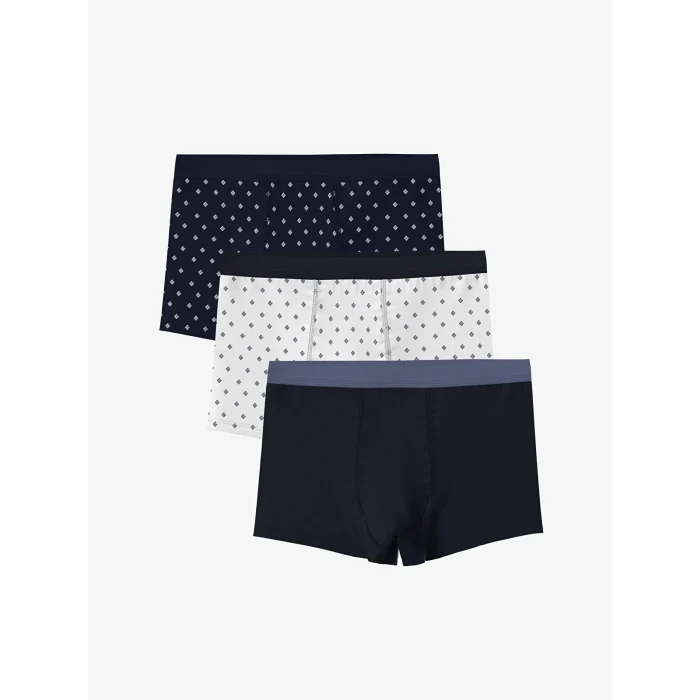 LCW Kids Mavi Baskılı Erkek Çocuk Boxer 3lü