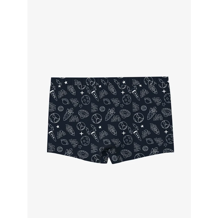 LCW Kids Lacivert Baskılı Erkek Çocuk Boxer 3lü