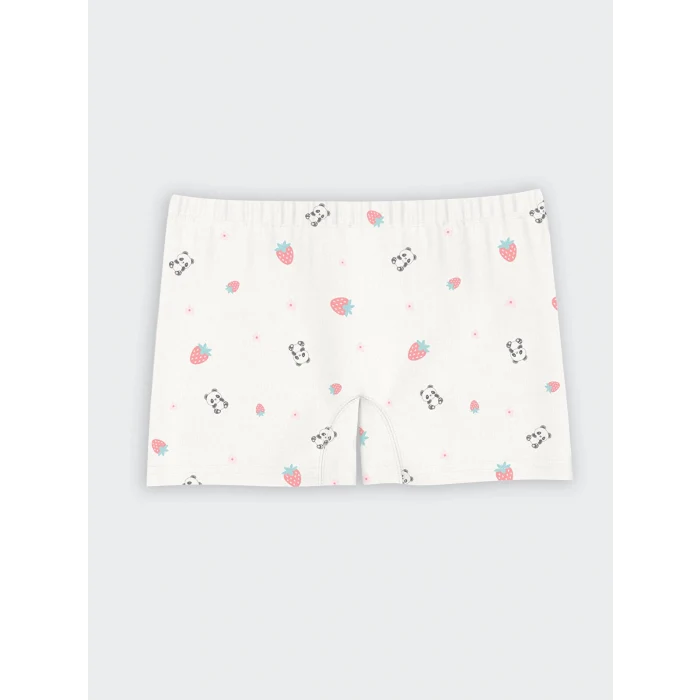 LCW Kids Mavi Baskılı Kız Çocuk Boxer 3lü