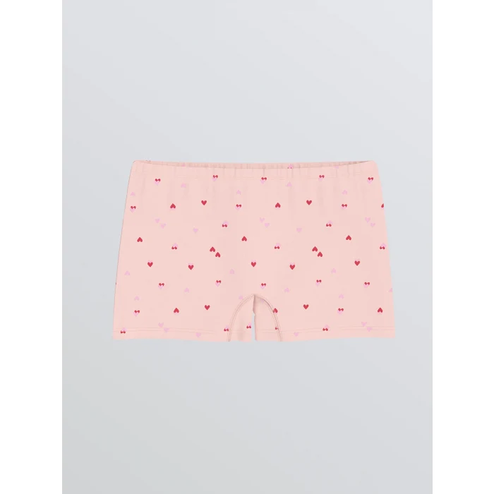 LCW Kids Pembe Baskılı Kız Çocuk Boxer 3lü