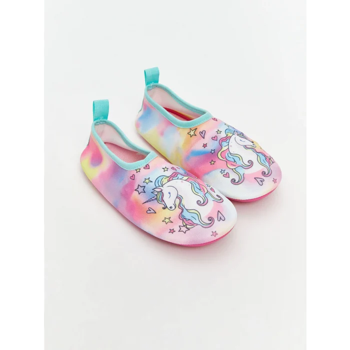 LCW STEPS Karişik Baskılı Kız Bebek Deniz Ayakkabısı