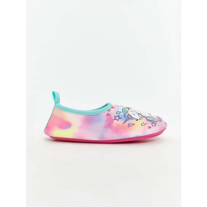 LCW STEPS Karişik Baskılı Kız Bebek Deniz Ayakkabısı