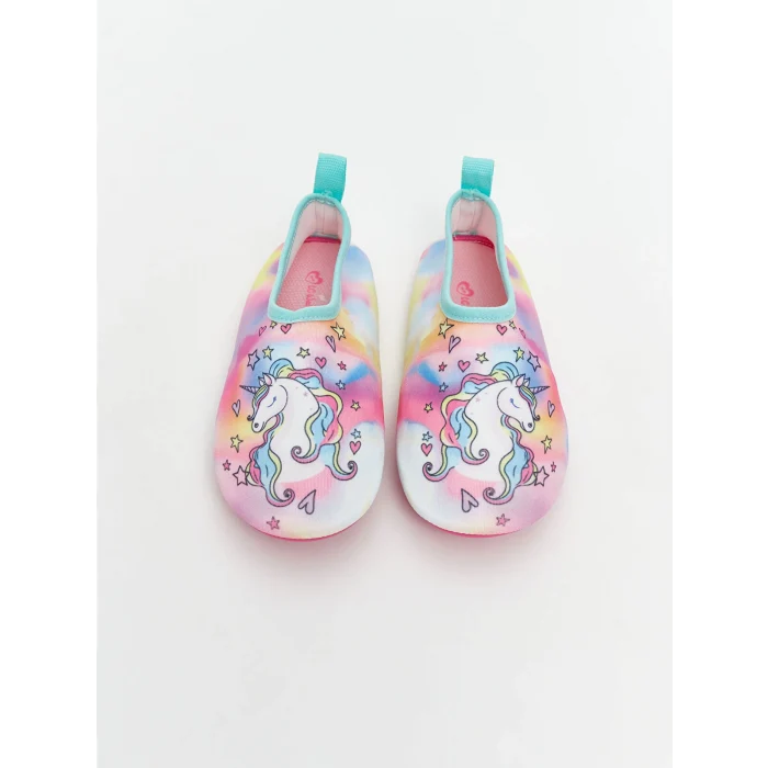 LCW STEPS Karişik Baskılı Kız Bebek Deniz Ayakkabısı