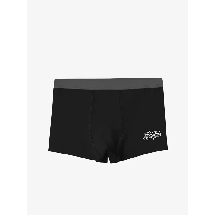 LCW Kids Siyah Baskılı Erkek Çocuk Boxer 3lü