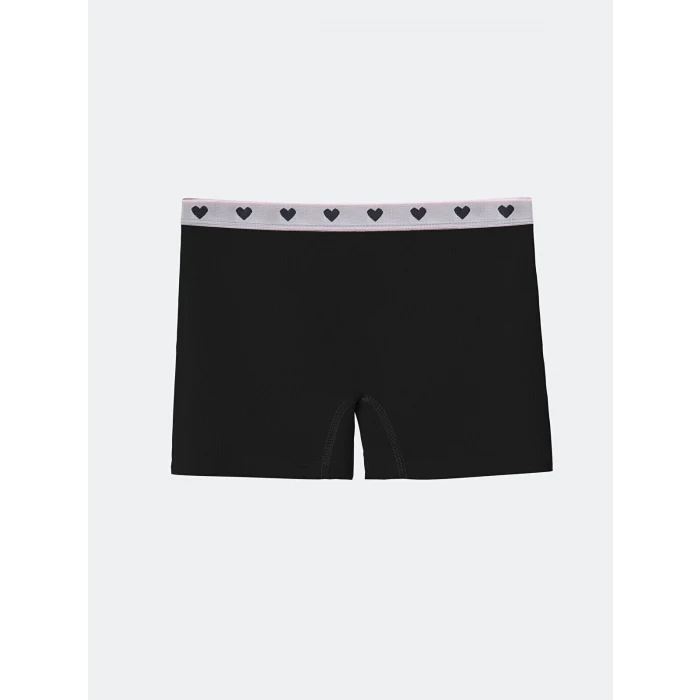 LCW Kids Ekru Baskılı Kız Çocuk Boxer 3lü