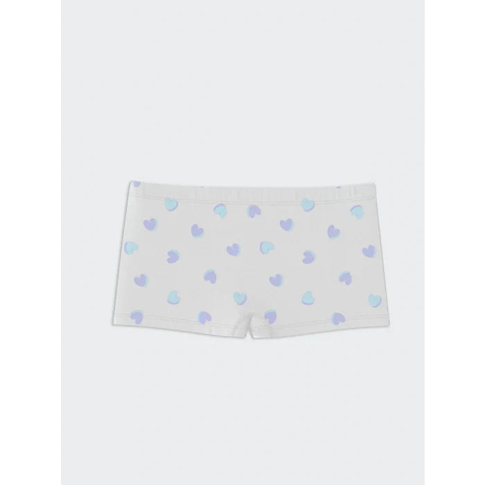 LCW Kids Beyaz Baskılı Kız Çocuk Boxer 3lü