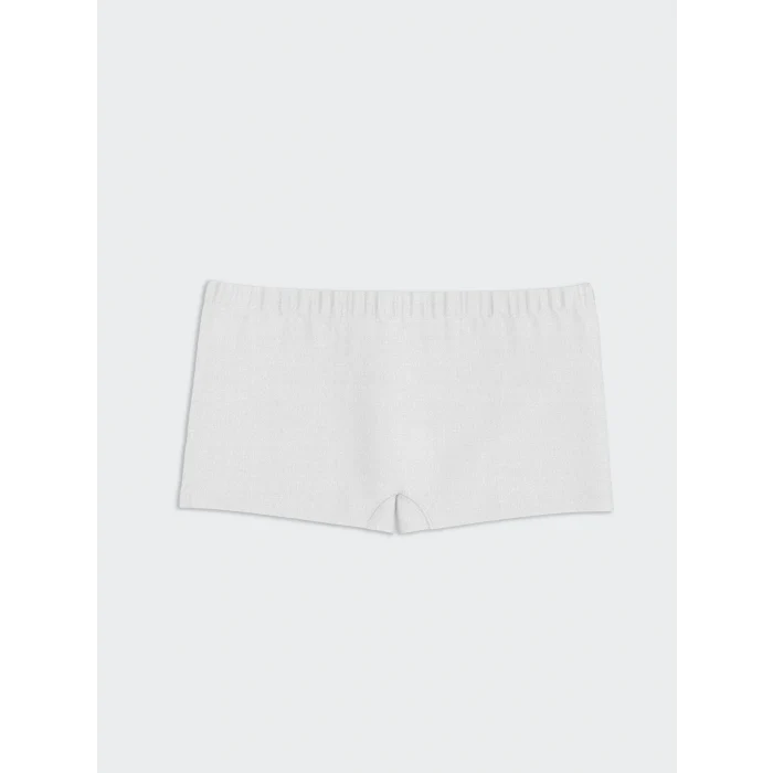 LCW Kids Beyaz Baskılı Kız Çocuk Boxer 3lü