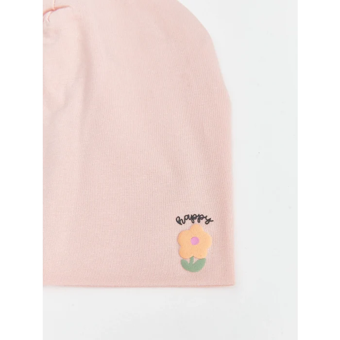 LCW baby Pembe Basic Pamuklu Kız Bebek Bere 3lü