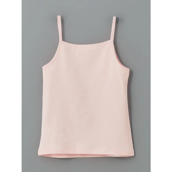 LCW Kids Pembe Kare Yaka Kız Çocuk Atlet 2li