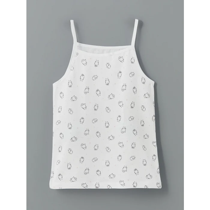 LCW Kids Pembe Kare Yaka Kız Çocuk Atlet 2li