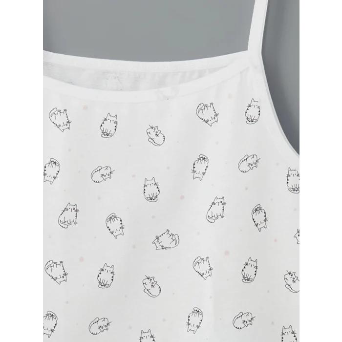 LCW Kids Pembe Kare Yaka Kız Çocuk Atlet 2li